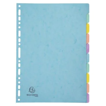 Jeu de 10 intercalaires en carte lustrée - Assortiment : EXACOMPTA Aquarel image