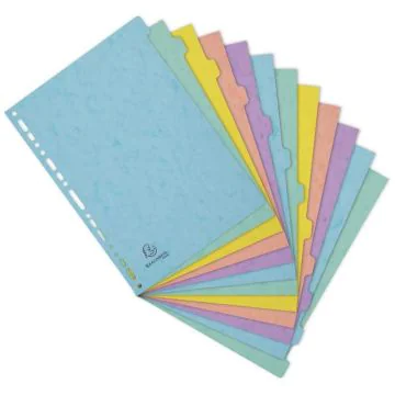 Jeu de 12 intercalaires en carte lustrée - Assortiment : EXACOMPTA Aquarel image