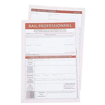 Formulaire pour Bail Professionnel - A4 - WEBER 810 Image