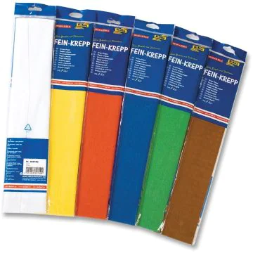 Papier Crépon - Assortiment de couleurs : FOLIA Visuel