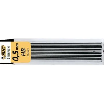 Lot de 12 Mines de rechange pour Porte-Mines 0,7 mm - HB : BIC Modèle