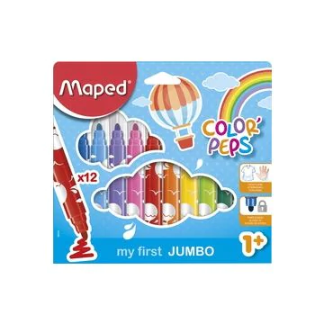Étui de 12 feutres - Color'Peps Jumbo - Assortiment MAPED Image