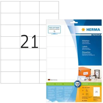 Étiquettes adhésives - 70 x 42,3 mm HERMA Premium