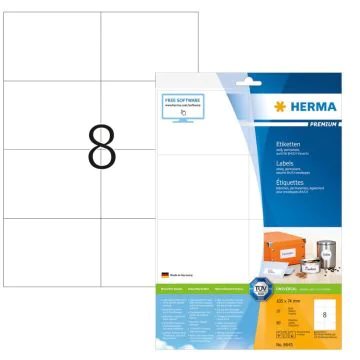 Étiquettes adhésives blanches 105 x 74 mm Herma 8645