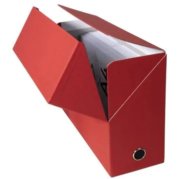 Boîte de classement Papier toilé - Dos 120 mm - Rouge : EXACOMPTA Visuel