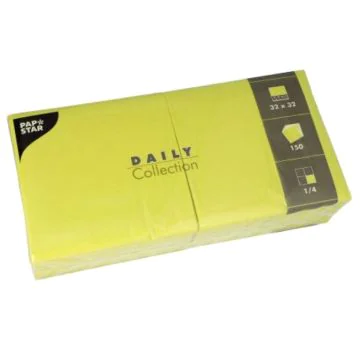 Photo Lot de 250 Serviettes de table unies - Vert pomme : PAP STAR 