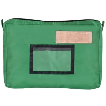 Sac Navette à soufflet avec zip - 400 x 300 mm - Vert : JPC Visuel