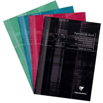 Agenda de bord non millésimé - Spécial Enseignant - A4 : CLAIREFONTAINE Modèle