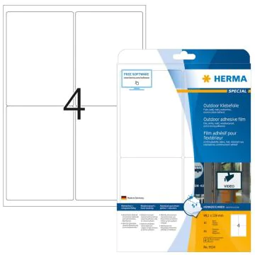 Étiquettes adhésives de signalisation - Blanc - 99,1 x 139 mm HERMA 9534 