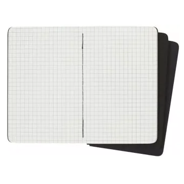 Carnet de Notes Quadrillé 21 x 13 cm - Noir MOLESKINE Lot de 3