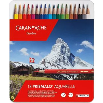 Étui de 18 Crayons de couleurs Prismalo - Assortiment : CARAN D'ACHE Modèle