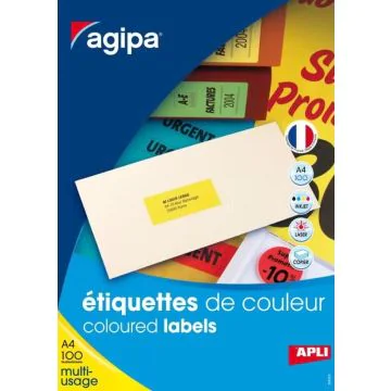 Étiquettes adresses vertes - 70 x 31 mm : AGIPA Lot de 2700 Visuel