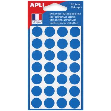 Pastilles 15 mm - Bleu : AGIPA Lot de 168 Modèle