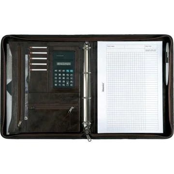 Serviette-Classeur A4 en simili-cuir - MASSA Marron : ALASSIO Photo