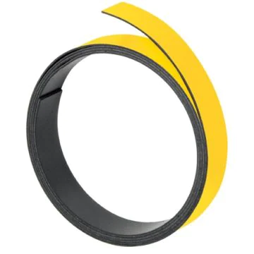 Bande magnétique - 5 mm x 1 m - Jaune : FRANKEN Visuel