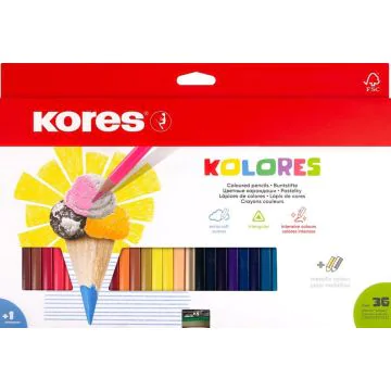 Étui de 36 Crayons de couleur Kolores KORES