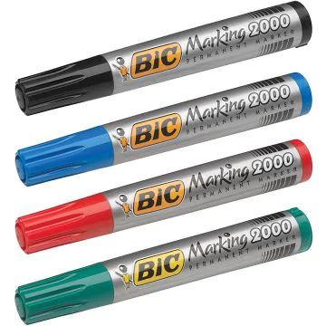 Lot de 4 marqueurs permanents 2000 - Assortiment : BIC Visuel