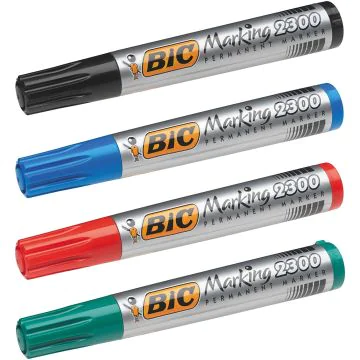 Lot de 4 marqueurs permanents 2300 - Assortiment : BIC Visuel