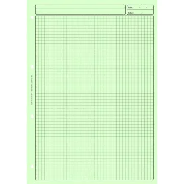BLOC DE REVISION COMPTABLE :  Feuille Quadrillée A4 Vert ELVE 2613