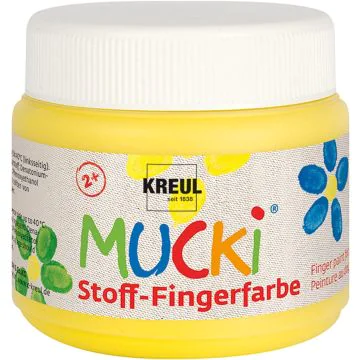 Gouache aux doigts pour Textile MUCKI - 150 ml - Jaune : KREUL Visuel