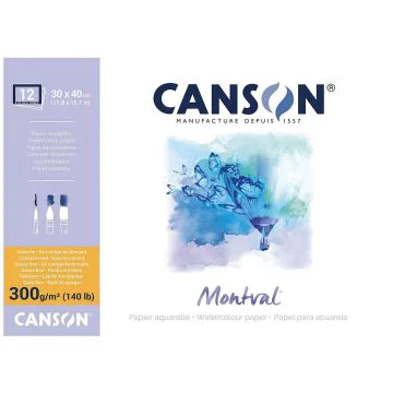 Bloc aquarelle Montval 300 x 400 mm CANSON
