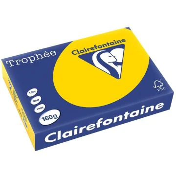 Ramette de papier Trophée de 250 feuilles A4 160g - Jaune Or : CLAIREFONTAINE Image