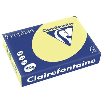 Ramette de papier Trophée de 250 feuilles A4 160g - Jonquille : CLAIREFONTAINE Visuel