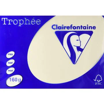 Ramette de papier de 250 feuilles A3 160g - Ivoire : CLAIREFONTAINE Trophée Image
