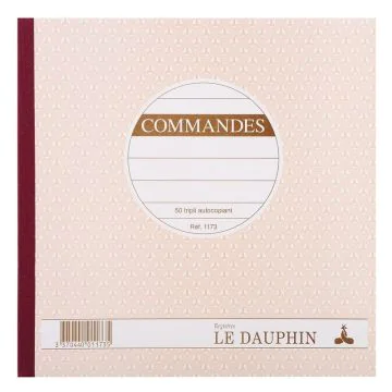 COMMANDE Carnet autocopiant Tripli - 210 x 210 mm Le Dauphin 1173D