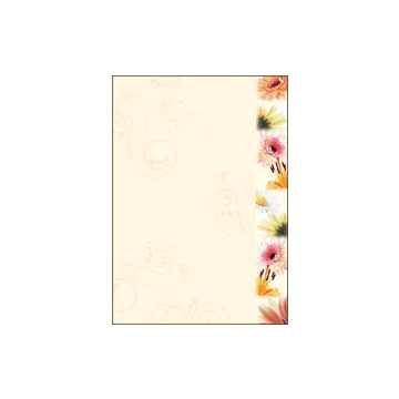SIGEL DP788 : Lot de 50 feuilles de papier - Style de fleurs