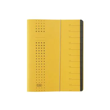 ELBA 400001991 : Trieur à élastique 12 compartiments - Jaune