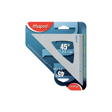120421 MAPED : Équerre en aluminium - Hypoténuse de 210 mm - 45°