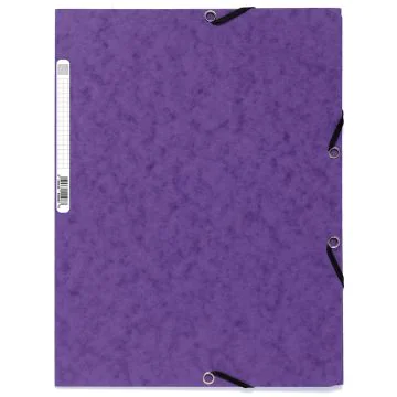 Chemise à élastiques 3 rabats Carte lustrée - Violet : EXACOMPTA Image