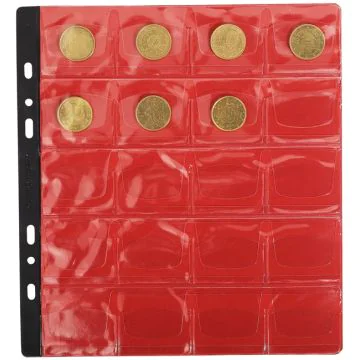 Lot de 3 feuilles numismatiques - 20 cases - Diamètre 40 mm EXACOMPTA Exemple