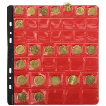 Lot de 3 feuilles numismatiques - 43 cases - Diamètre 20 à 30 mm EXACOMPTA Image