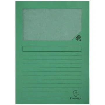 Lot de 100 Chemises à fenêtre - Vert Vif: EXACOMPTA Forever