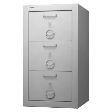 Armoire forte à 3 tiroirs - Serrure à clé avec passe général : HARTMANN CLASS PROTECT 3T image