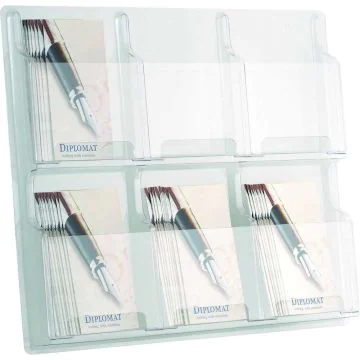 Présentoir mural - 6 compartiments A5 HELIT Clearly