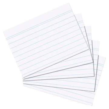 Lot de 100 Fiches Bristol lignées - 148 x 210 mm - Blanc : HERLITZ Image