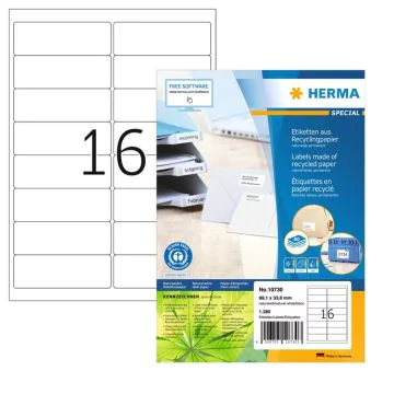 Étiquettes Adresses blanches - 38,1 x 21,2 mm : HERMA 4254