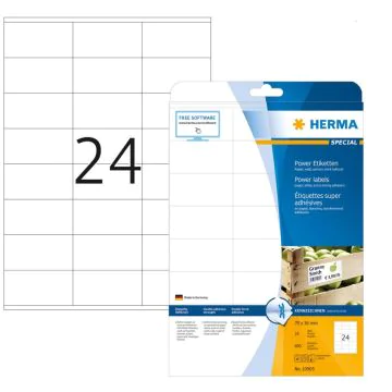 HERMA etiquettes blanches résistantes aux intempéries 70 x 36 mm 10905