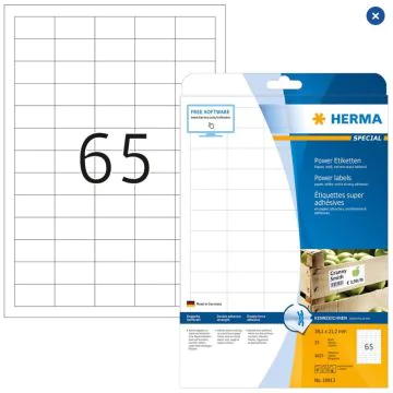 HERMA etiquettes blanches résistantes aux intempéries 38,1 x  21,2 mm 10913