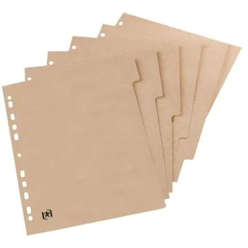 Photo Jeu de 6 intercalaires neutres - 225 x 297 mm - Beige OXFORD Touareg