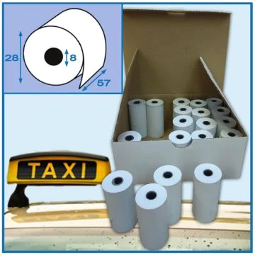 Photo Bobine thermique pour Ticket de Taxi - 57 x 28 x 8 mm ELVE
