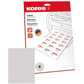Étiquettes adhésives universelles - 70 x 36 mm - Blanc : KORES Lot de 600