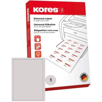 Étiquettes adhésives - 70 x 37 mm - Blanc KORES Lot de 2400