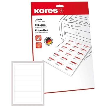Etiquettes Dos de classeur - 38 x 192 mm - Blanc : KORES Lot de 175 Visuel