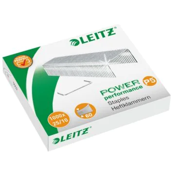 Photo LEITZ : Boite de 1000 agrafes zinguées - 25/10 - 5574-00-00