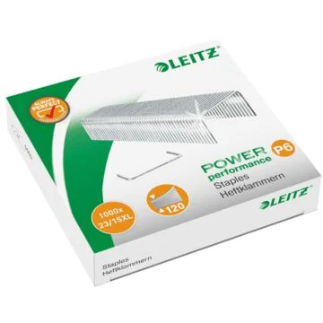 Photo LEITZ : Boite de 1000 agrafes zinguées - N°23/15 XL - 5579