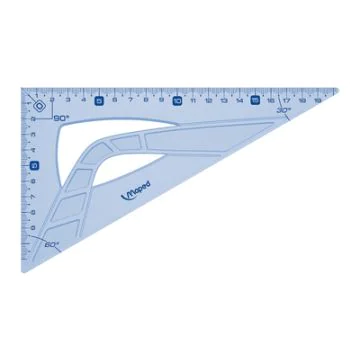 242621 MAPED : Équerre en plastique - Hypoténuse de 210 mm - 60° (Fournitures scolaires)